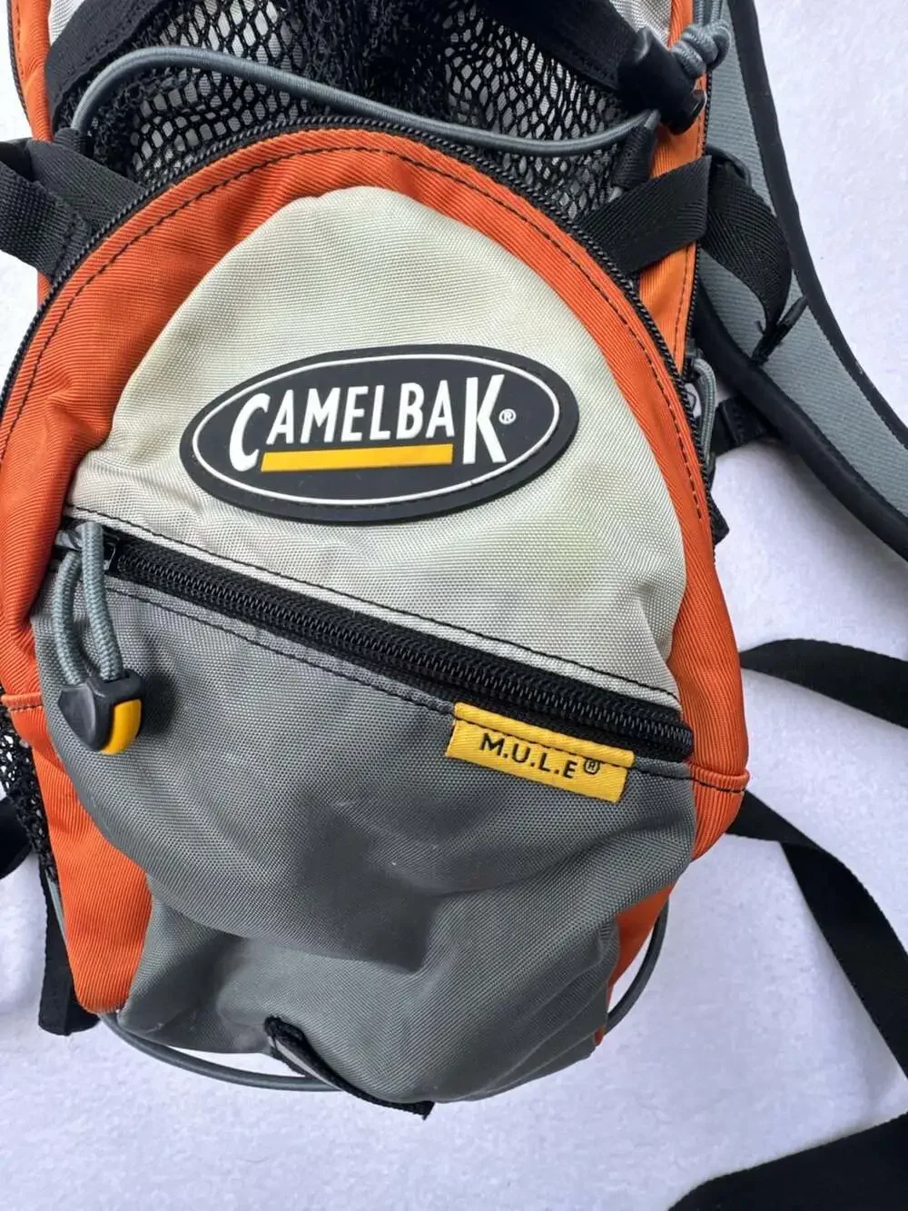 Camelbak M.U.L.E. Hydration Backpack Orange and Grey with NEW Reservoir system